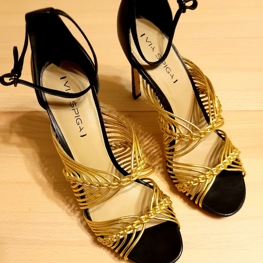 VIA SPIGA Ancle Strap Leather Sandals US 10 NWT